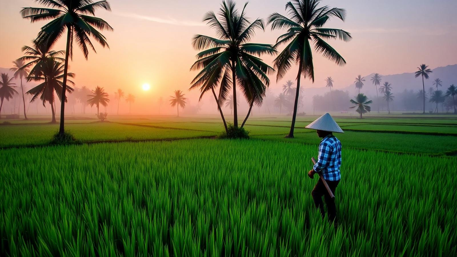 A quiet Bali street in the early morning
