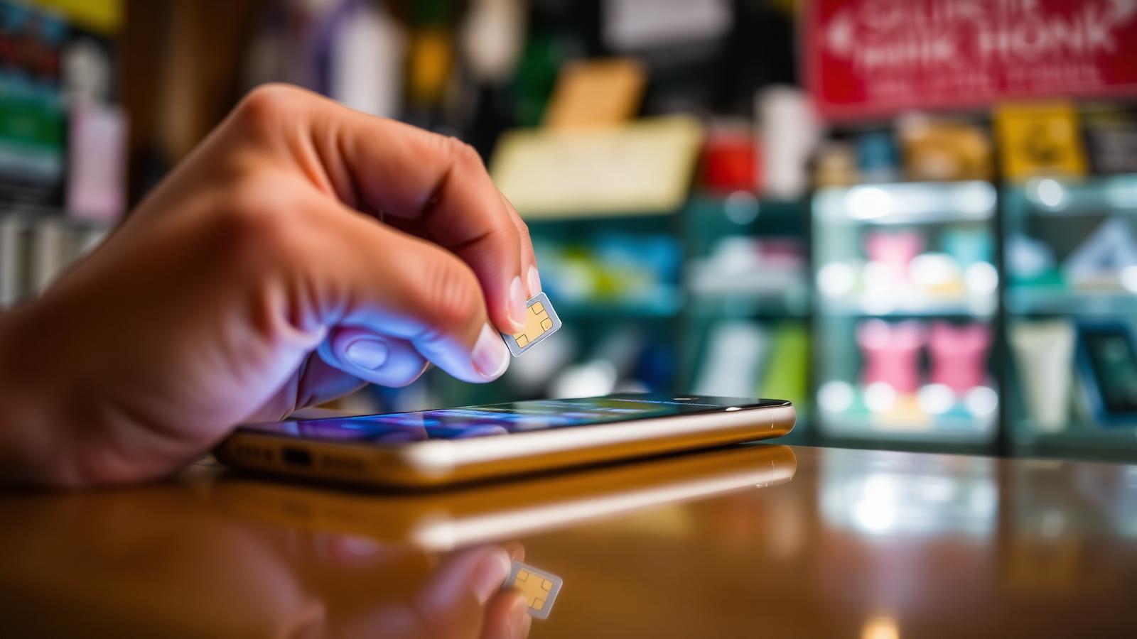 Inserting a local SIM card into a phone